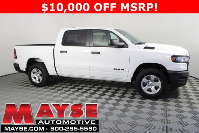 Bright White Clearcoat 2026 RAM 1500 Tradesman Crew Cab 4WD Pickup Truck Four-Wheel Drive 8-Speed Automatic