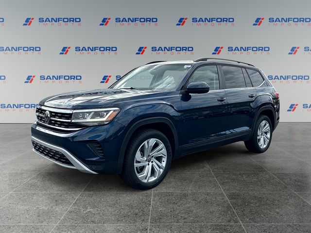 Blue 2022 Volkswagen Atlas V6 SE 4Motion with Technology SUV / Crossover All-Wheel Drive 8-Speed Automatic