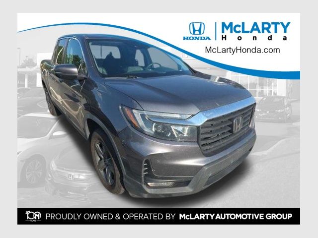 Gray (Modern Steel Metallic) 2022 Honda Ridgeline Pickup Truck All-Wheel Drive 9-Speed Automatic