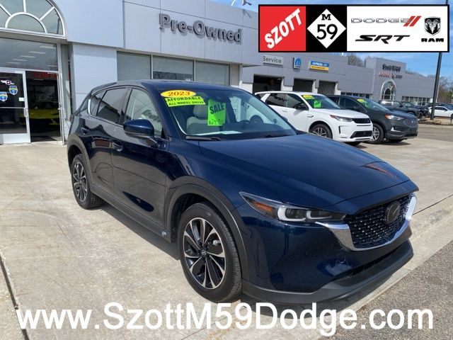 Deep Crystal Blue Mica 2023 Mazda CX-5 2.5 S Premium AWD SUV / Crossover All-Wheel Drive 6-Speed Automatic
