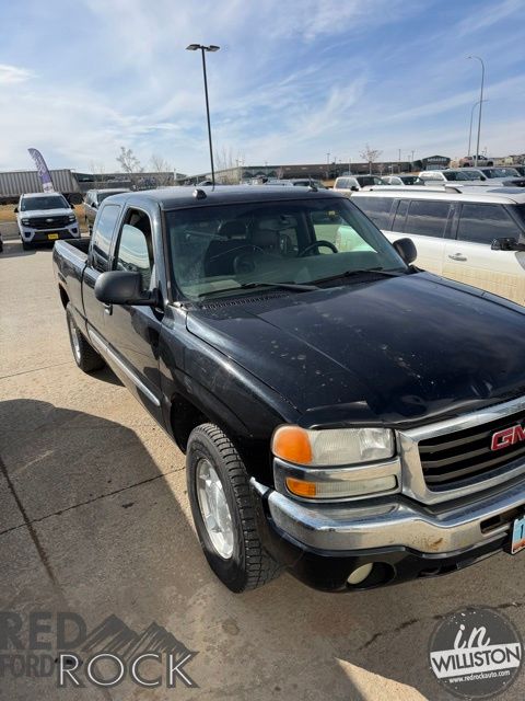 Onyx Black 2005 GMC Sierra 1500 SLT 4WD Extended Cab SB Pickup Truck Four-Wheel Drive 4-Speed Automatic