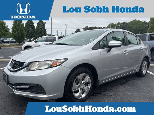 Alabaster Silver Metallic 2014 Honda Civic LX Sedan Front-Wheel Drive Continuously Variable Transmission