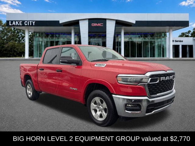 Flame Red Clearcoat 2025 RAM 1500 Pickup Truck Four-Wheel Drive 8-Speed Automatic
