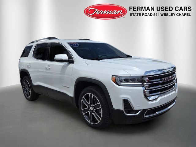 White Frost Tricoat 2023 GMC Acadia SUV / Crossover Four-Wheel Drive 9-Speed Automatic