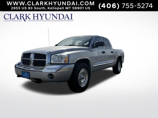 Bright Silver Metallic 2005 Dodge Dakota Pickup Truck Four-Wheel Drive 5-Speed Automatic
