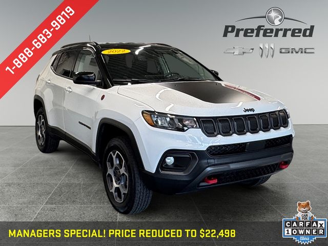 Bright White Clearcoat 2022 Jeep Compass SUV / Crossover Four-Wheel Drive 9-Speed Automatic