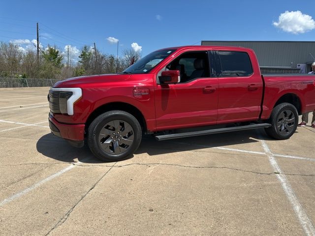 Red Metallic 2023 Ford F-150 Lightning Lariat SuperCrew AWD Pickup Truck All-Wheel Drive Automatic