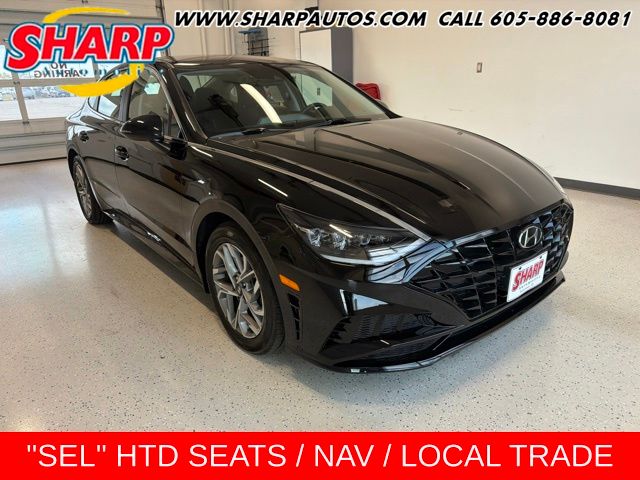 Onyx Black 2023 Hyundai Sonata Sedan Front-Wheel Drive 8-Speed Automatic