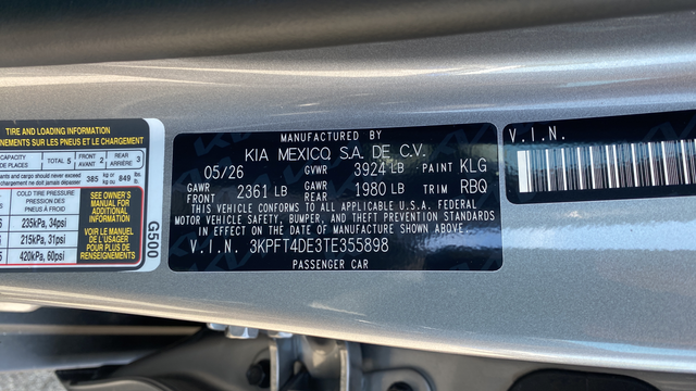 New 2026 Gray Kia LXS image 30