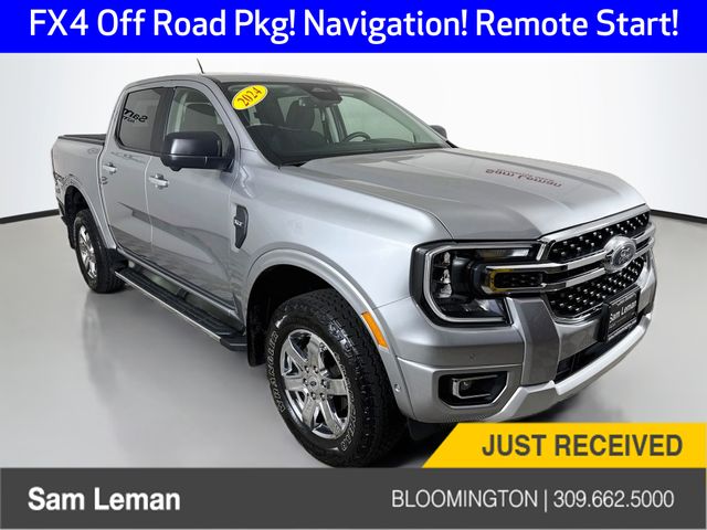 Silver Metallic 2024 Ford Ranger Pickup Truck Four-Wheel Drive Automatic