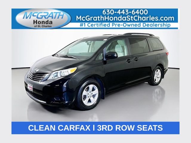 Midnight Black Metallic 2017 Toyota Sienna LE 7-Passenger Auto Access Seat FWD Minivan Front-Wheel Drive 8-Speed Automatic