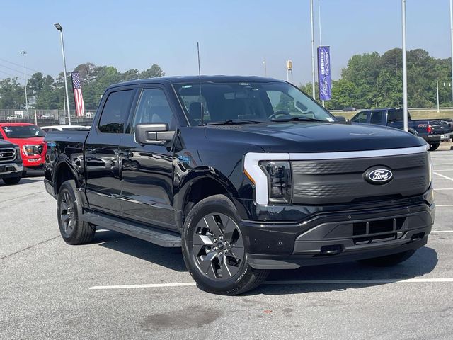 Agate Black Metallic 2024 Ford F-150 Lightning Flash SuperCrew AWD Pickup Truck All-Wheel Drive Automatic