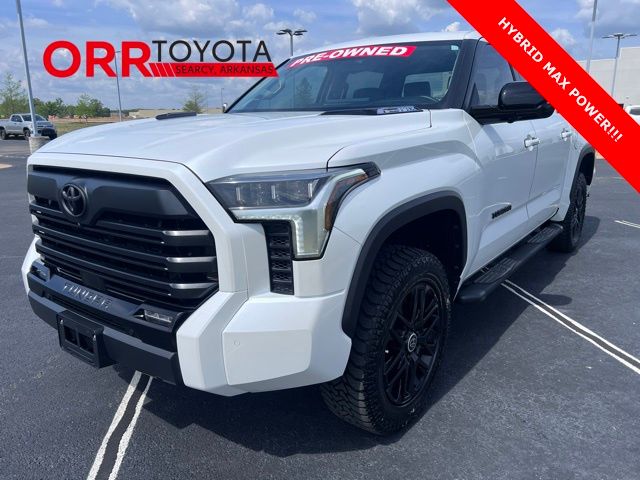 White (Wind Chill Pearl) 2024 Toyota Tundra Hybrid Limited HV CrewMax Cab 4WD Pickup Truck Four-Wheel Drive Automatic