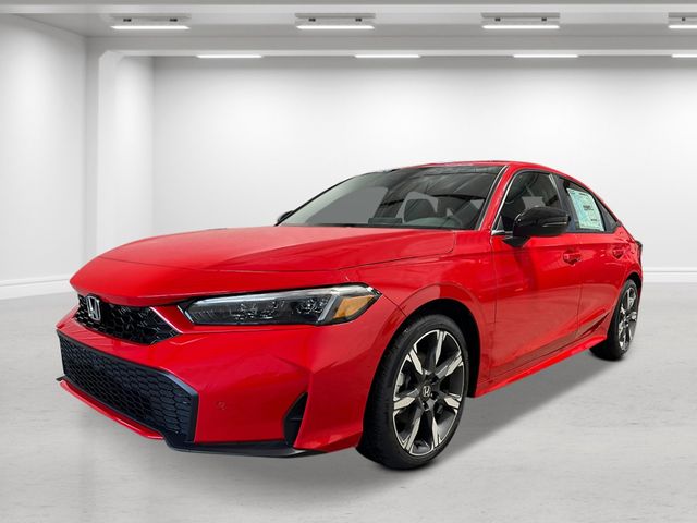 Red 2026 Honda Civic Hybrid Front-Wheel Drive Continuously Variable Transmission