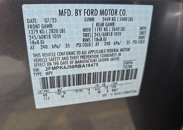 2024 Gray Metallic Ford Edge SEL AWD SUV