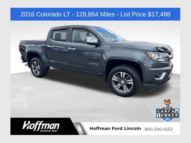 Cyber Gray Metallic 2016 Chevrolet Colorado LT Crew Cab 4WD Pickup Truck Four-Wheel Drive 6-Speed Automatic