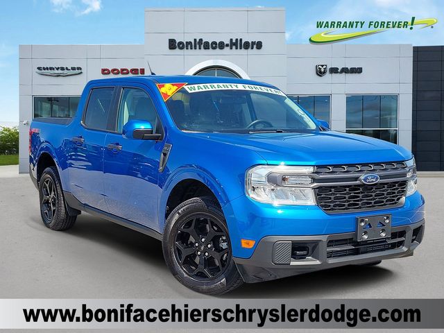 Velocity Blue Metallic 2022 Ford Maverick XLT SuperCrew AWD Pickup Truck All-Wheel Drive 8-Speed Automatic