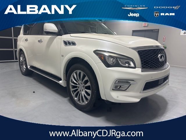 Majestic White 2015 INFINITI QX80 AWD SUV / Crossover All-Wheel Drive 7-Speed Automatic
