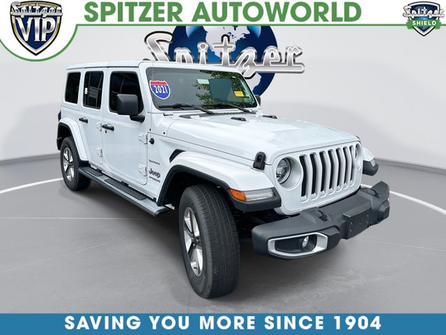2021 Jeep Wrangler Unlimited Sahara White at Klick Lewis Buick Chevrolet