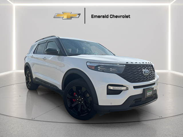 Star White Metallic Tri-Coat 2020 Ford Explorer ST AWD SUV / Crossover All-Wheel Drive Automatic