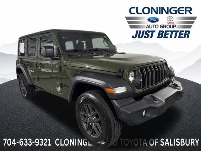 Sarge Green Clearcoat 2024 Jeep Wrangler SUV / Crossover Four-Wheel Drive 8-Speed Automatic
