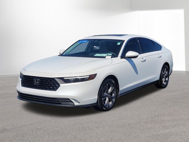 Platinum White Pearl 2023 Honda Accord EX FWD Sedan Front-Wheel Drive Continuously Variable Transmission