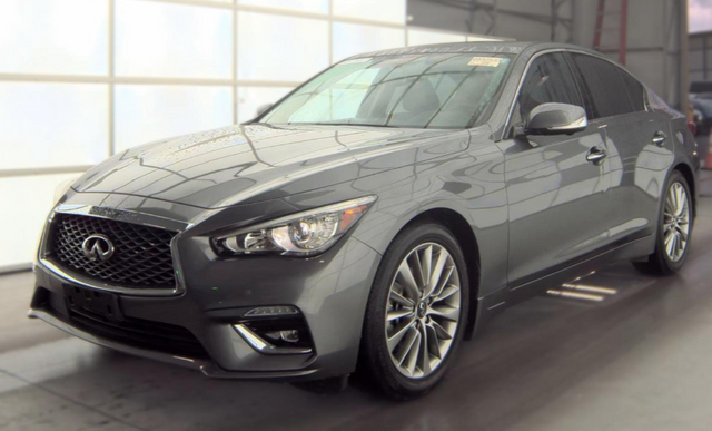 Gray (Graphite Shadow) 2023 INFINITI Q50 Sedan All-Wheel Drive 7-Speed Automatic Overdrive