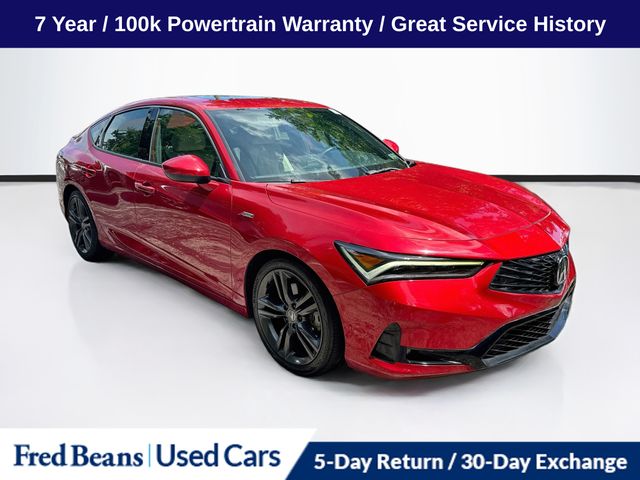 Red 2023 Acura Integra Sedan Front-Wheel Drive Continuously Variable Transmission