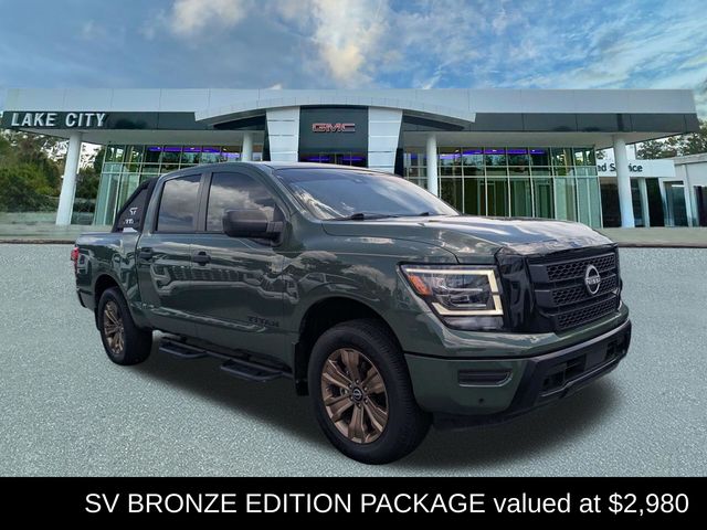Tactical Green Metallic 2024 Nissan Titan Pickup Truck 4X2 9-Speed Automatic
