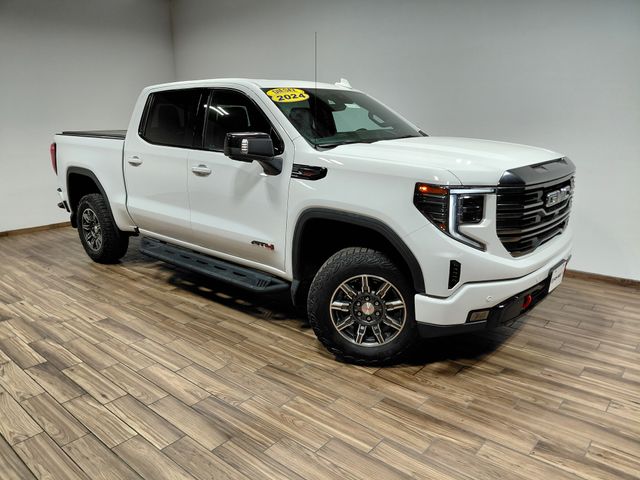 Summit White 2024 GMC Sierra 1500 AT4 Crew Cab 4WD Pickup Truck Four-Wheel Drive Automatic