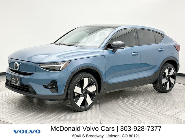 Fjord Blue Metallic 2023 Volvo C40 Recharge Twin Ultimate eAWD SUV / Crossover All-Wheel Drive 1-Speed Automatic