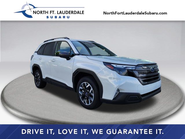 Crystal White Pearl 2025 Subaru Forester Premium Crossover AWD SUV / Crossover All-Wheel Drive Continuously Variable Transmission