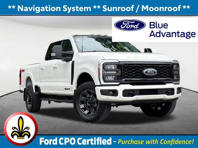 Star White Metallic Tri-Coat 2023 Ford F-250 Super Duty Pickup Truck Four-Wheel Drive Automatic