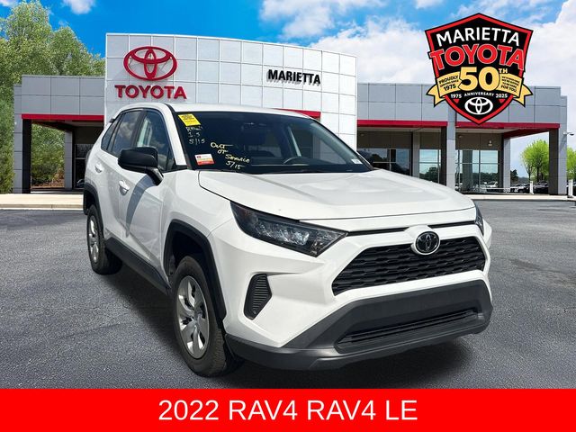 White 2022 Toyota RAV4 LE AWD SUV / Crossover All-Wheel Drive 8-Speed Automatic