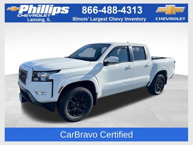 Glacier White 2024 Nissan Frontier SV Crew Cab 4WD Pickup Truck Four-Wheel Drive 9-Speed Automatic Overdrive
