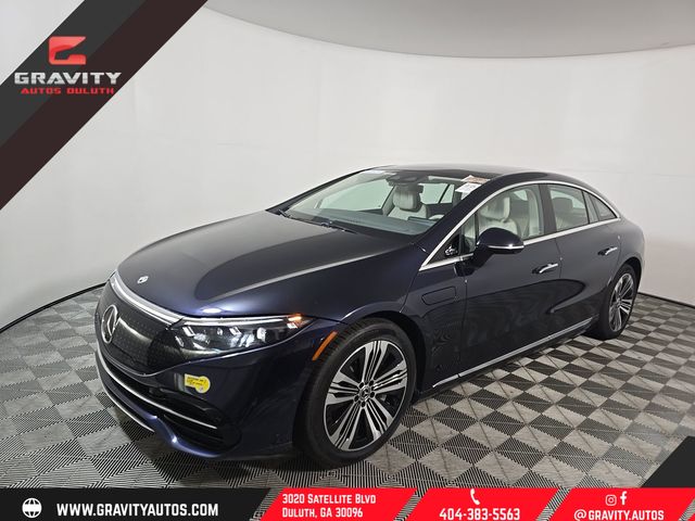 Blue 2022 Mercedes-Benz EQS 450+ RWD Sedan Rear-Wheel Drive 1-Speed Automatic