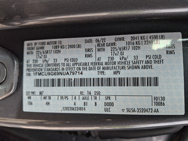 Used 2022 Ford Escape SUV