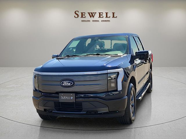 Blue Metallic 2024 Ford F-150 Lightning Lariat SuperCrew AWD Pickup Truck All-Wheel Drive Automatic