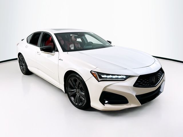 Platinum White Pearl 2021 Acura TLX FWD with A-Spec Package Sedan Front-Wheel Drive Automatic