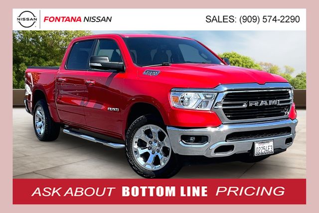 Flame Red Clearcoat 2019 RAM 1500 Pickup Truck Four-Wheel Drive 8-Speed Automatic