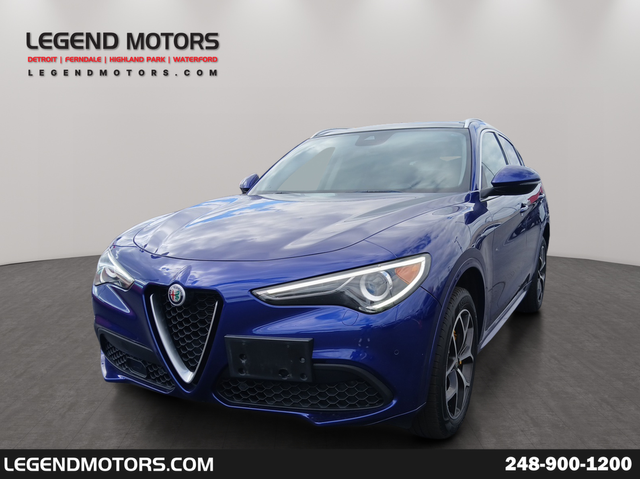 Anodized Blue Metallic 2021 Alfa Romeo Stelvio Ti AWD SUV / Crossover All-Wheel Drive 8-Speed Automatic