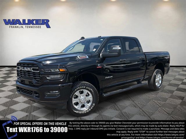 Diamond Black Crystal Pearlcoat 2025 RAM 3500 Big Horn Crew Cab 4WD Pickup Truck Four-Wheel Drive 8-Speed Automatic