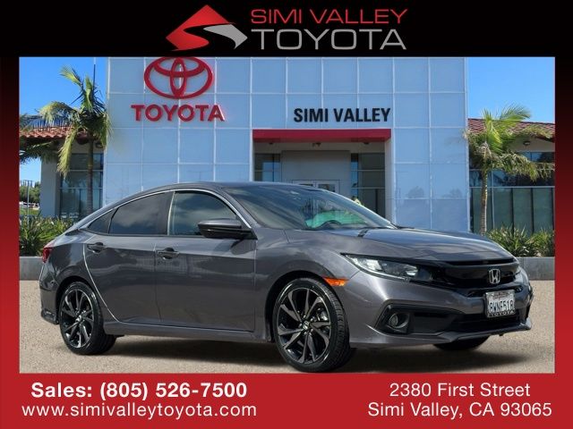 Polished Metal Metallic 2021 Honda Civic Sedan Front-Wheel Drive Continuously Variable Transmission