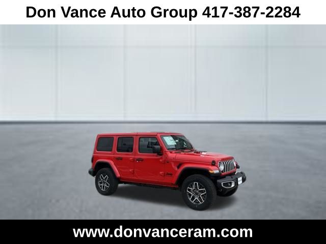 Firecracker Red Clearcoat 2025 Jeep Wrangler Sahara 4-Door 4WD SUV / Crossover Four-Wheel Drive 8-Speed Automatic