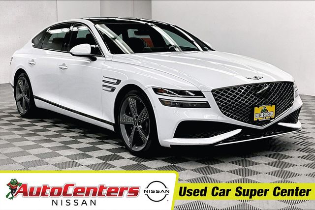 Alta White 2024 Genesis G80 Sedan All-Wheel Drive 8-Speed Automatic