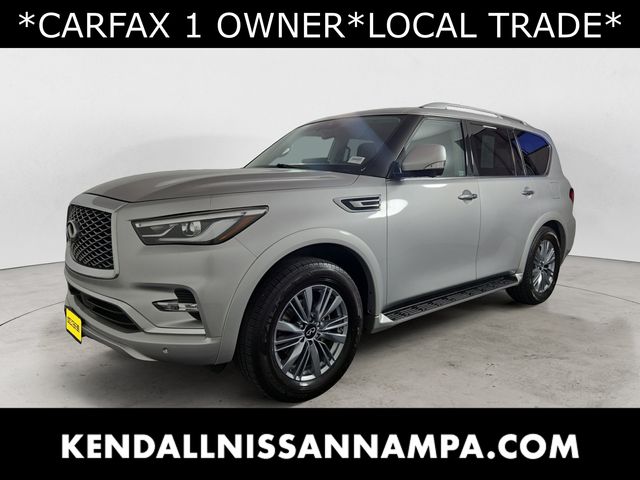 Gray (Liquid Platinum) 2022 INFINITI QX80 Luxe 4WD SUV / Crossover All-Wheel Drive 7-Speed Automatic