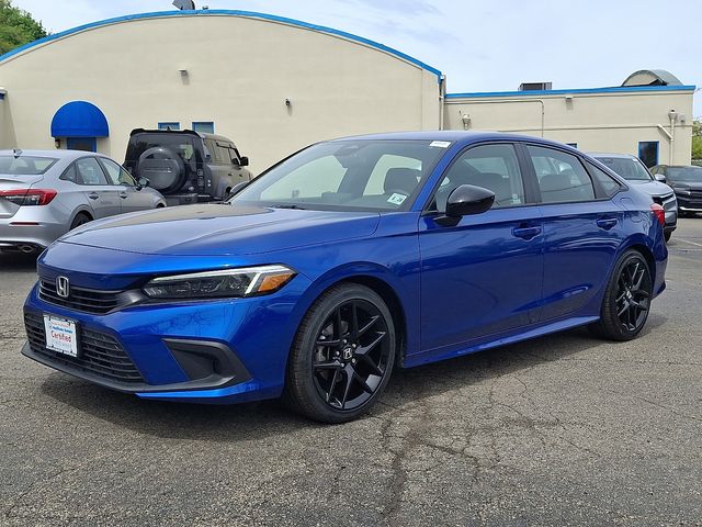Blue 2023 Honda Civic Sport FWD Sedan Front-Wheel Drive Continuously Variable Transmission