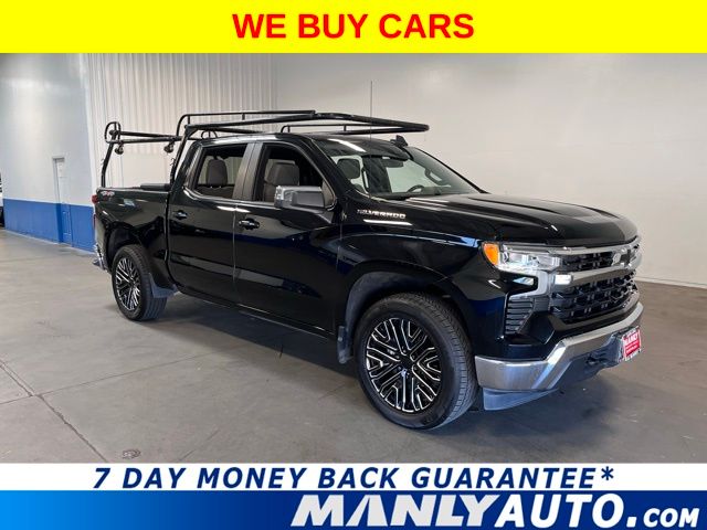 Black 2022 Chevrolet Silverado 1500 LT Crew Cab 4WD Pickup Truck Four-Wheel Drive 8-Speed Automatic