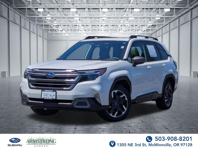 Crystal White Pearl 2025 Subaru Forester SUV / Crossover All-Wheel Drive Continuously Variable Transmission