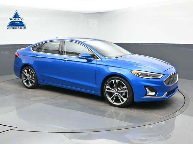 Blue Metallic 2019 Ford Fusion Titanium Sedan Front-Wheel Drive 6-Speed Automatic